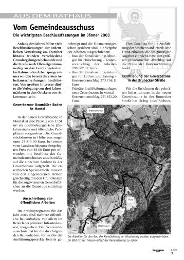 Lorenzner Bote - Auszug aus der Ausgabe Februar 2003
