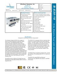 B-E20-18 - Fryer Manufacturer ULTRAFRYER SYSTEMS