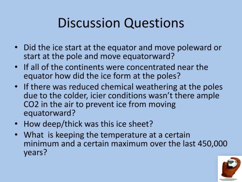 The Snowball Earth Hypothesis - Atmospheric and Oceanic Sciences