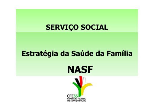 Serviço Social na Estratégia Saúde da Família - CFESS