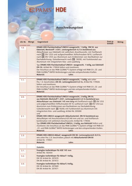 HDE-UNO24 Das Qualitäts-System HDE Hochleistungs-Dach ...