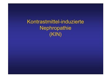 Kontrastmittel-induzierte Nephropathie (KIN)