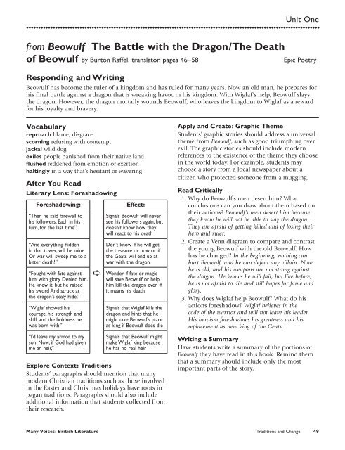 Beowulf - Perfection Learning
