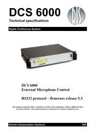 DCS 6000 External Microphone Control RS232 protocol ... - DIS