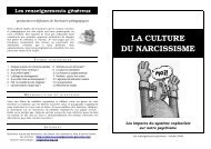 LA CULTURE DU NARCISSISME - Les renseignements gÃ©nÃ©reux