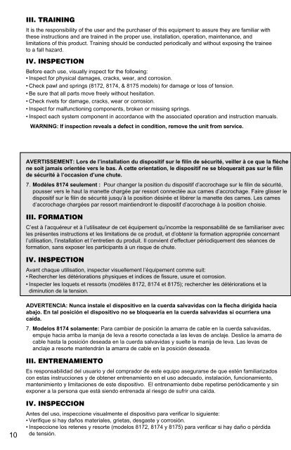 operation and maintenance manual for miller model rope grabs and ...