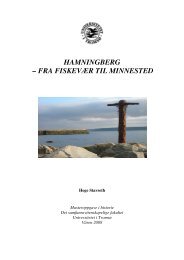 hamningberg â fra fiskevÃ¦r til minnested - Munin - Universitetet i ...