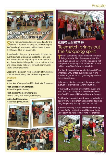 to view our latest newsletter issue - Moulmein-Kallang Town Council