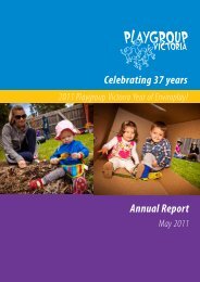 May 2011 Annual Report - Playgroup Victoria