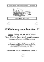 Elternbrief Juli 2013 - Hohbuchschule Reutlingen