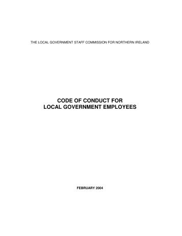 code of conduct for local government employees - Castlereagh ...