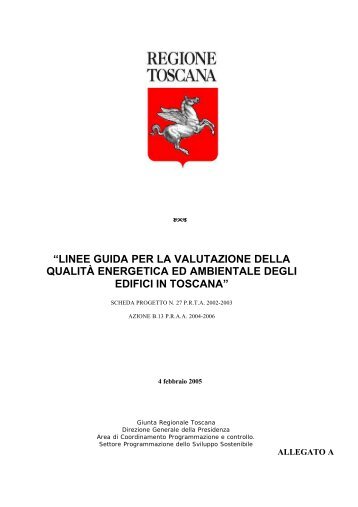 linee guida per la valutazione della qualitÃ  energetica ed ...