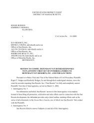 Motion to compel and for sanctions - District of Massachusetts