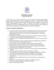 RESEARCH ANALYST JOB DESCRIPTION The Research Analyst ...