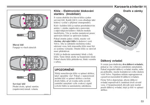Obsah PÅÃ­stroje a ovlÃ¡dacÃ­ prvky 2 Karoserie a interiÃ©r 29 ... - Volvo