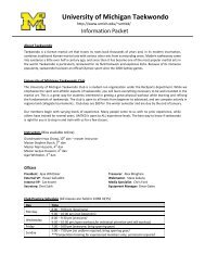 UMTKD Info Sheet W2013.pdf - University of Michigan