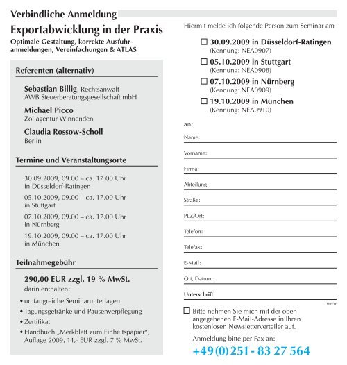 Exportabwicklung in der Praxis - Formularverlag CW Niemeyer