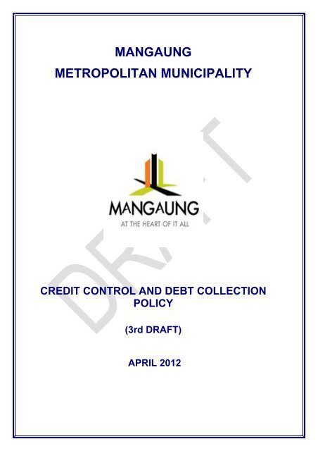 to download the PDF for Credit Control and Debt ... - Mangaung.co.za