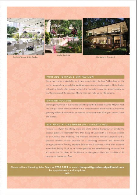 Download the Wedding Factsheet here. - Goodwood Park Hotel