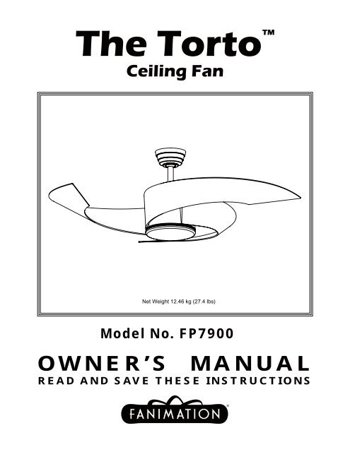 The Tortoâ¢ Ceiling Fan - Fanimation