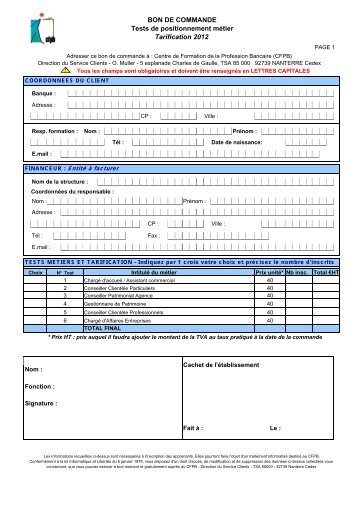 [pdf] Bon de commande des tests de positionnement - CFPB
