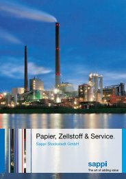 Papier, Zellstoff & Service. - Sappi