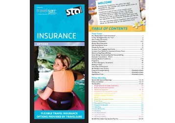 INSURANCE - STA Travel