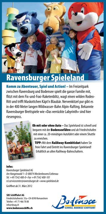 Flyer Ausflug Ravensburger Spieleland