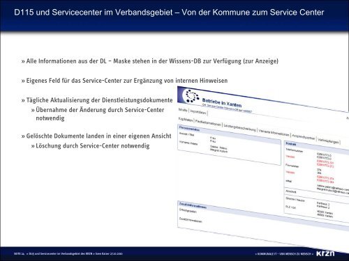 D115 / Servicecenter im Verbandsgebiet - Blog - KRZN