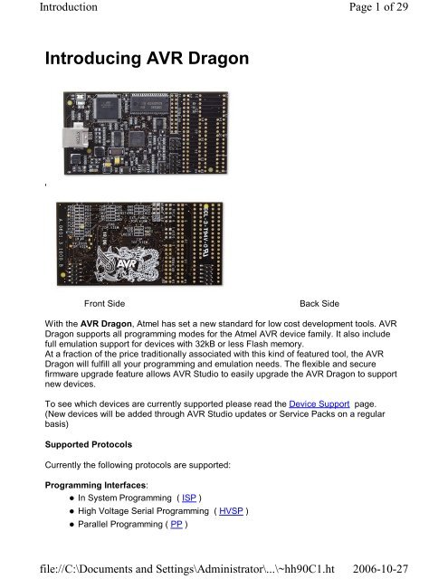 Introducing AVR Dragon - ECE