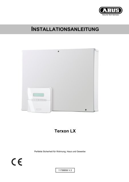 INSTALLATIONSANLEITUNG Terxon LX - Alarmanlagen