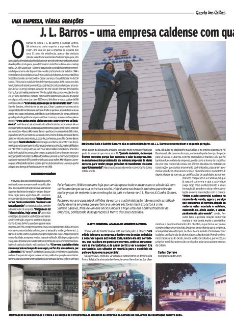 uma empresa, várias gerações - Gazeta Das Caldas