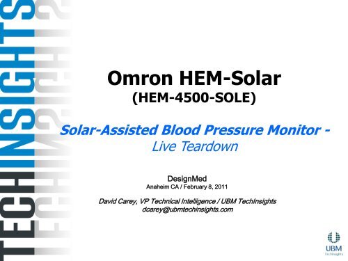 Omron Hem Solar Ubm Techinsights 