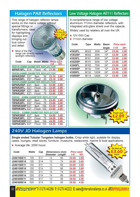 Low Energy Fire Rated Downlights - National Lamps and Components