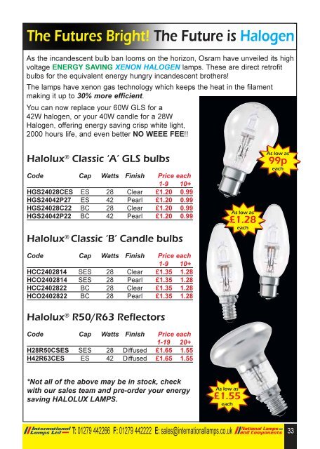 Low Energy Fire Rated Downlights - National Lamps and Components