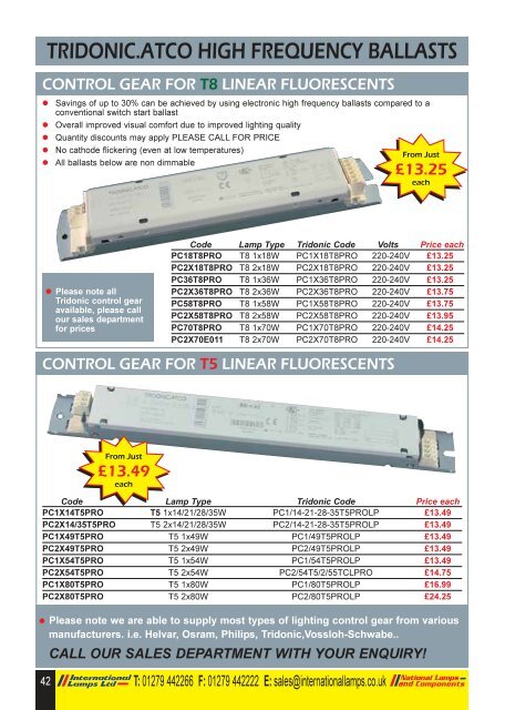 Low Energy Fire Rated Downlights - National Lamps and Components