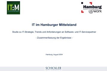 Studie IT im Hamburger Mittelstand - Schickler Beratungsgruppe