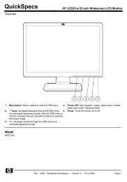 HP LE2201w 22-inch Widescreen LCD Monitor