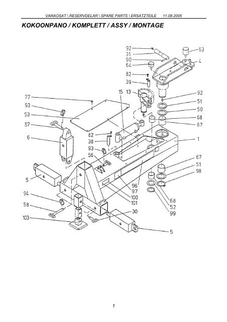 KOKOONPANO / KOMPLETT / ASSY / MONTAGE