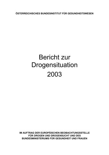 Bericht zur Drogensituation 2003