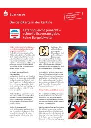 S Sparkasse Die GeldKarte in der Kantine ... - S-CARD Service