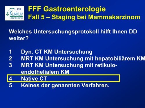 Diagnostik von lebertumoren - State of the Art