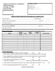 929-5588 APPLICATION FOR SECTION 8 ... - City of Norwalk