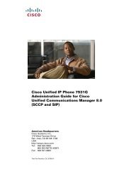 Cisco Unified IP Phone 7931G Administration Guide ... - VoIP Supply