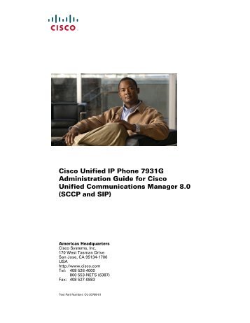 Cisco Unified IP Phone 7931G Administration Guide ... - VoIP Supply
