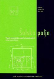 Å olsko polje, letnik XX, Å¡tevilka 5-6, 2009: Vloga ... - PedagoÅ¡ki inÅ¡titut