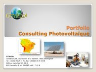 Portfolio Consulting Photovoltaïque - Cythelia