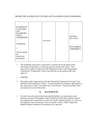 Proposed settlement agreement with Cascade Natural Gas