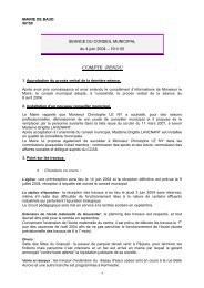 Afficher le compte rendu - Mairie de Baud