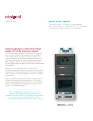 data sheet NanoLC-Ultraâ¢ system - Eksigent